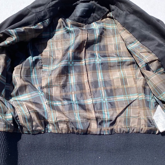 🎉2/$20 Vero Moda Balsa Short Jacket Belted Bomber Blazer Cropped Collared Coat - Picture 4 of 16